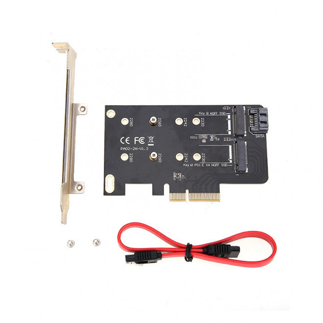 Simplecom EC412 Dual M.2 (B Key and M Key) to PCI-E x4 and SATA 6G Expansion Card Simplecom EC412 Dual M.2 (B Key and M Key) to PCI-E x4 and SATA 6G Expansion Card